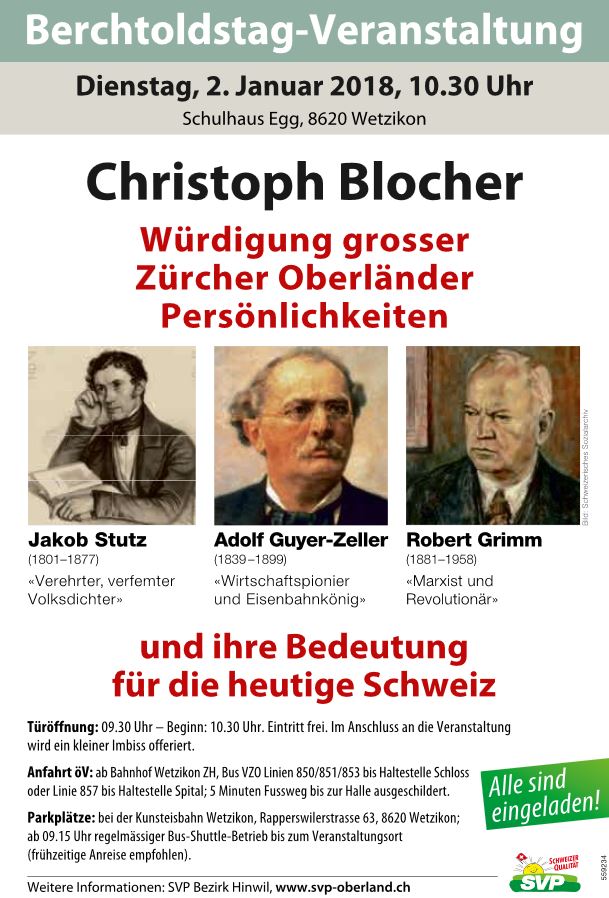 Berchtoldstag-Veranstaltung